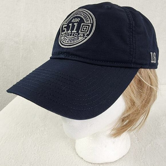 5.11 Tactical Cap Unisex One Size Black with White Logo Flag Bearer Snapback Cap - Picture 2 of 12